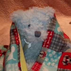 Homemade Quilt Print Dog Baby Blanket